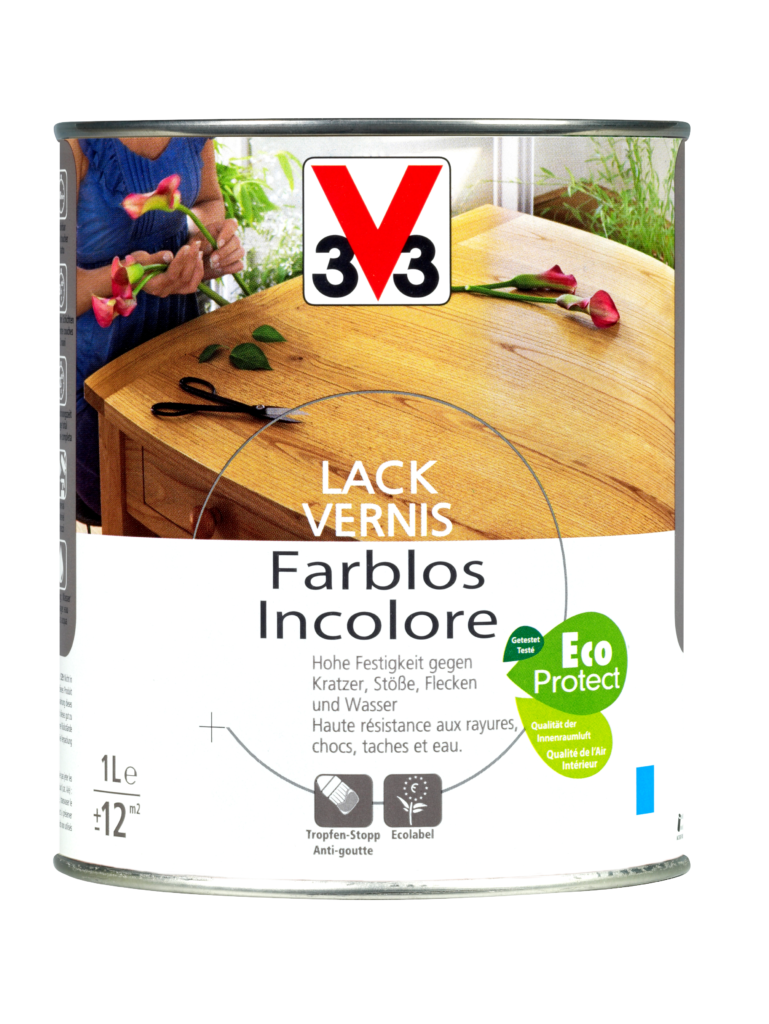 Le vernis incolore V33 décore et protège le bois d'intérieur